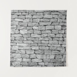 Gray stone wall, abstract background. tapestry
