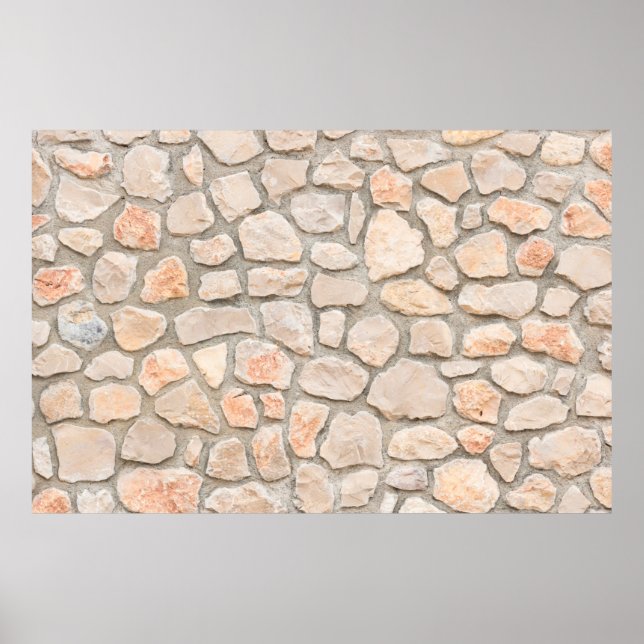 Gray stone wall background. stone, texture, wall,  poster (Front)