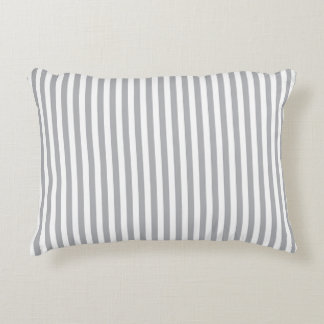 Gray Stripe Accent Pillow