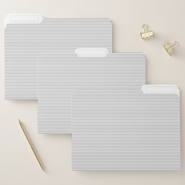 Gray Stripe File Folders (Set)