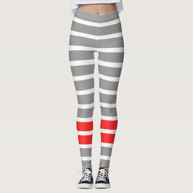 Gray stripe leggings (Front)