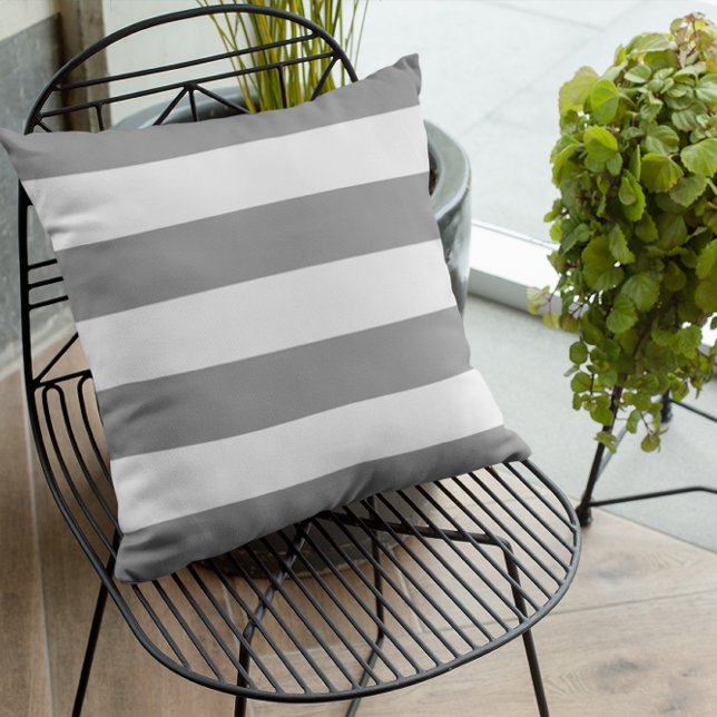 Gray Stripe Outdoor Pillow (Creator Uploaded)