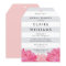 Gray Stripe & Pink Peony Bridal Shower Invitation