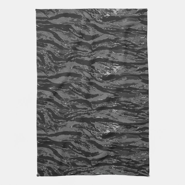 Gray Striped Camo Towel (Vertical)