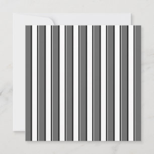 Gray Striped Custom Graduation Invitations