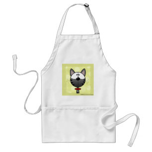 Gray Striped Kitty Adult Apron