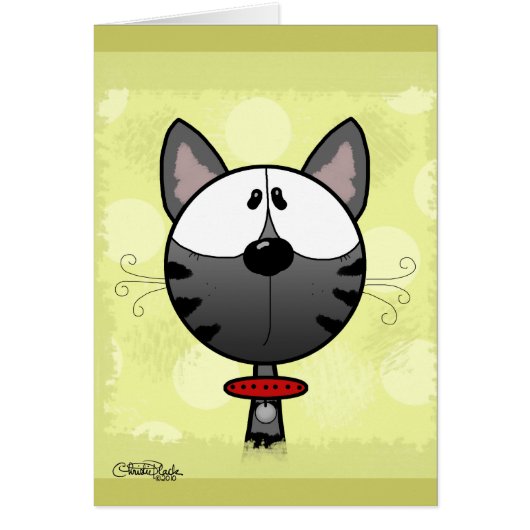 Gray Striped Kitty Cards (Front)