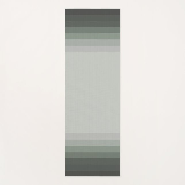 Gray striped multi-tone yoga mat (Front)