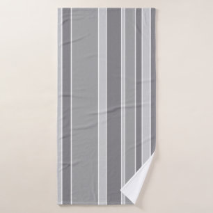 Gray stripes bath towel