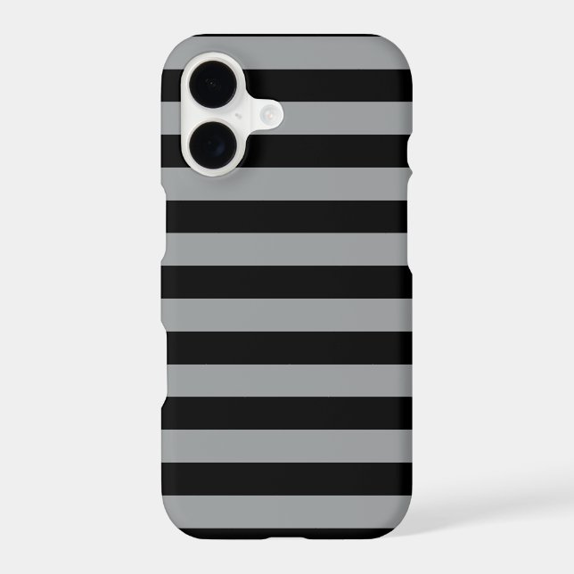 Gray Stripes, Black Stripes, Striped Pattern Iphone Case (Back)
