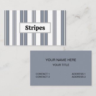 Gray Stripes Business Card