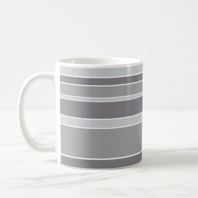 Gray stripes coffee mug (Left)