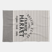 Gray Stripes Custom Farmer's Market | Farmhouse Towel (Horizontal)