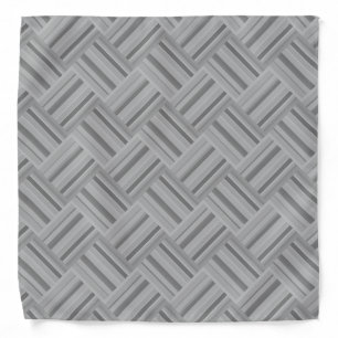 Gray stripes diagonal weave pattern bandana