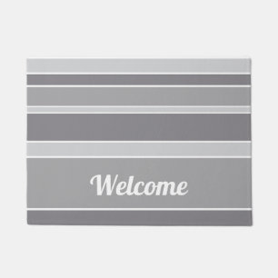 Gray stripes doormat