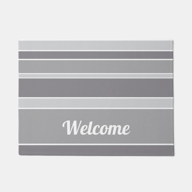 Gray stripes doormat (Front)