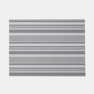 Gray stripes doormat