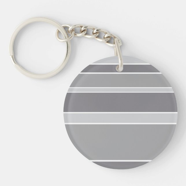 Gray stripes keychain (Front)