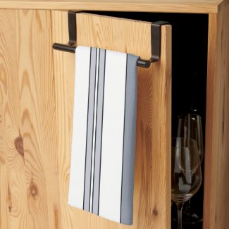Gray Stripes  Kitchen Towel