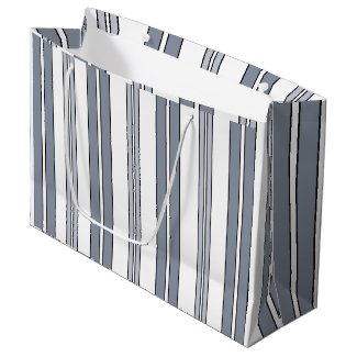 Gray Stripes Large Gift Bag