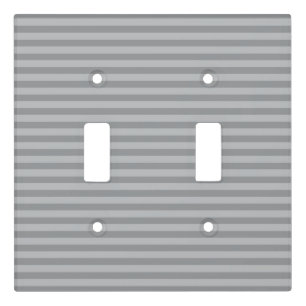 Gray Stripes Light Switch Cover