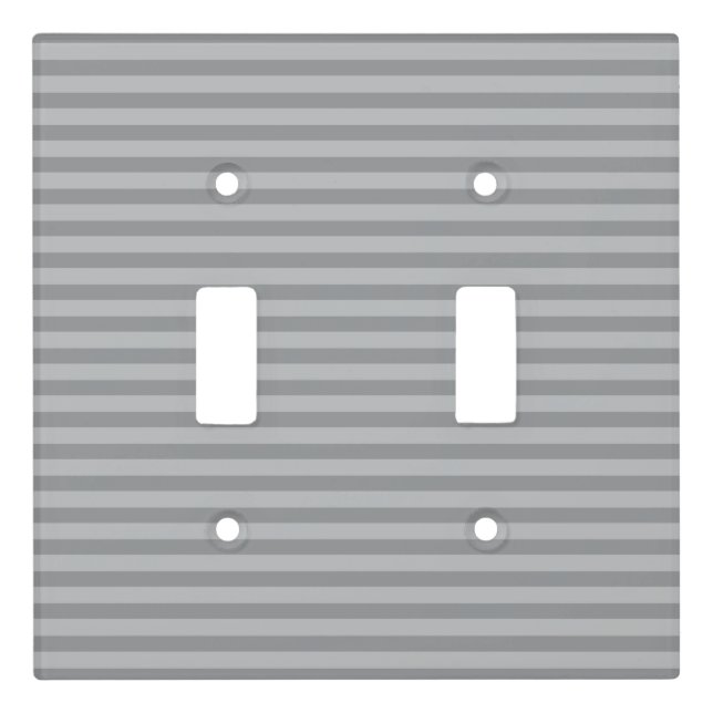 Gray Stripes Light Switch Cover (Front)