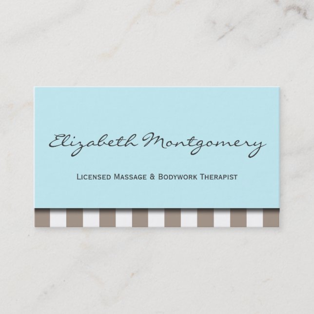 Gray Stripes Modern Appointment Business Card (Front)