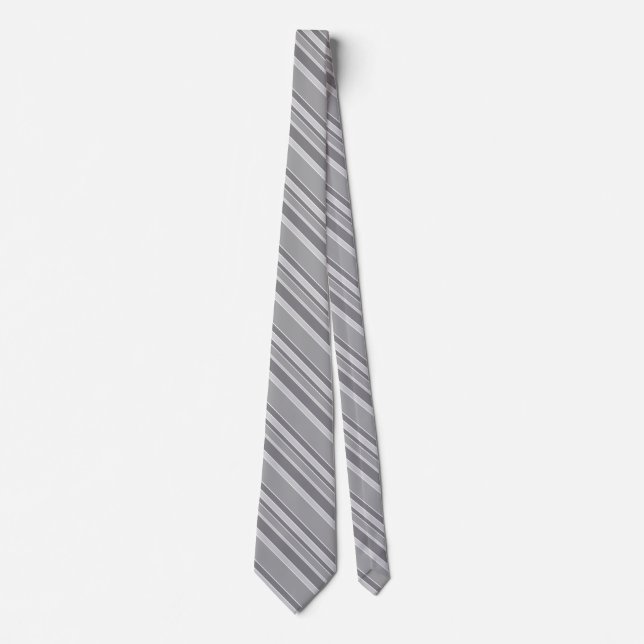 Gray stripes neck tie (Front)