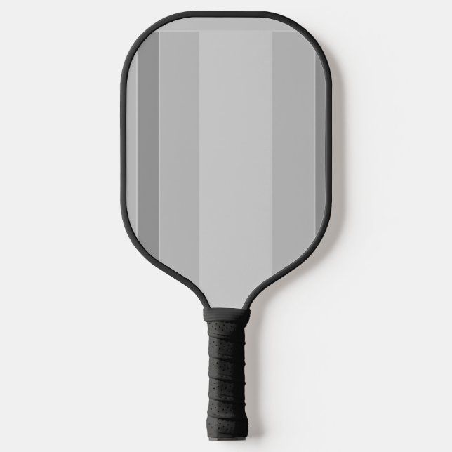Gray stripes pattern pickleball paddle (Front)