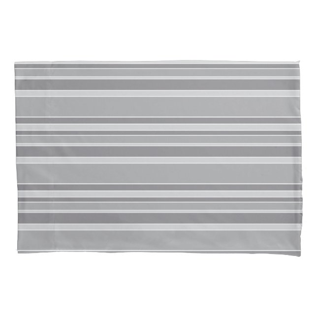 Gray stripes pillow case (Front)