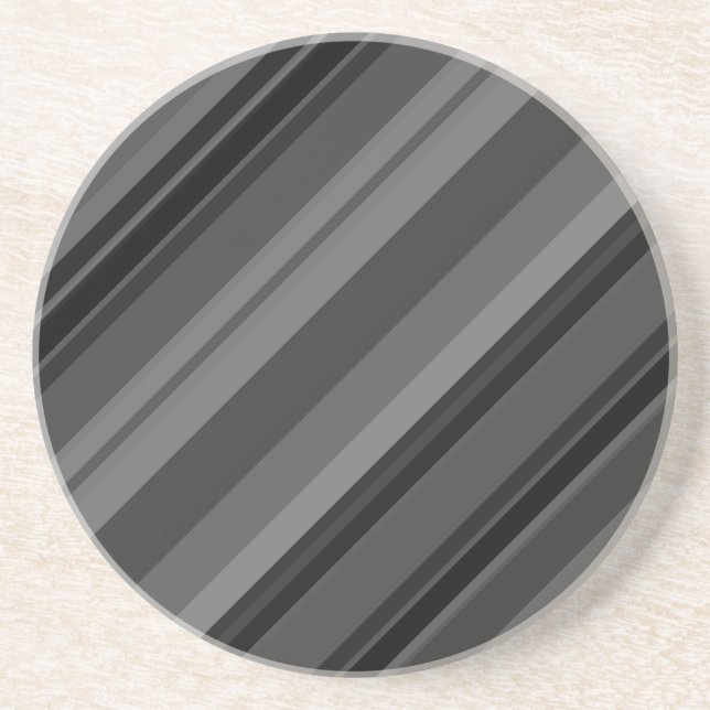 Gray Stripes Sandstone Coaster (Front)