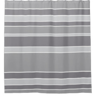 Gray stripes shower curtain
