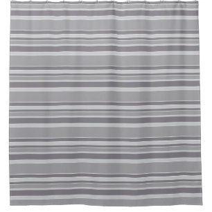 Gray stripes shower curtain