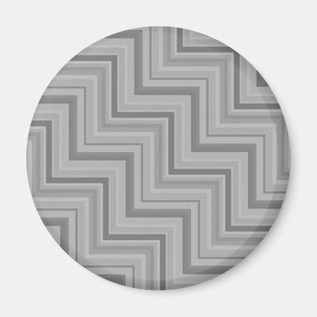 Gray stripes stairs pattern magnet (Front)