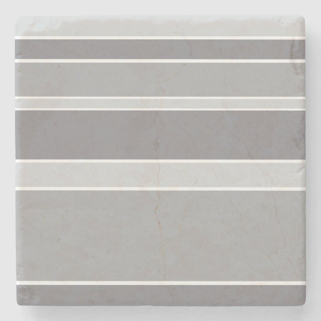 Gray stripes stone coaster (Front)