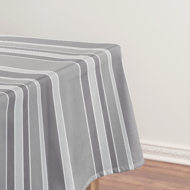 Gray stripes tablecloth (In Situ)