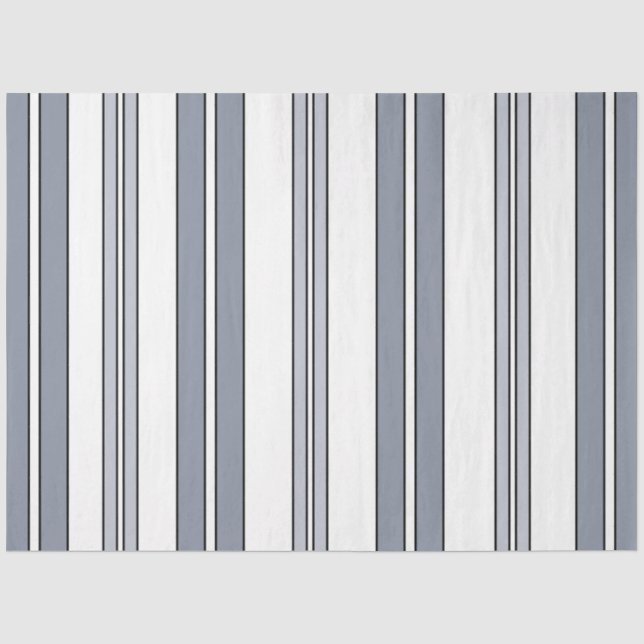 Gray Stripes Tissue Paper (Front)