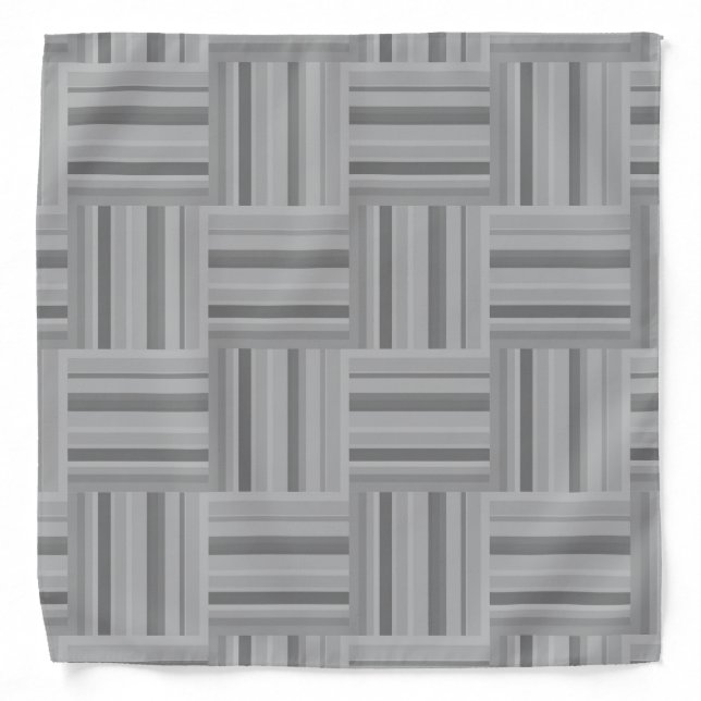 Gray stripes weave pattern bandana (Front)