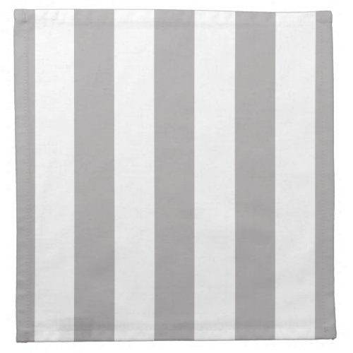Gray Stripes White Stripes Striped Pattern Cloth Napkin