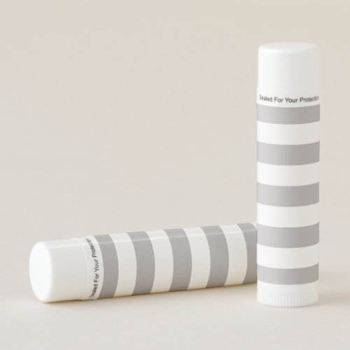 Gray Stripes White Stripes Striped Pattern Lip Balm