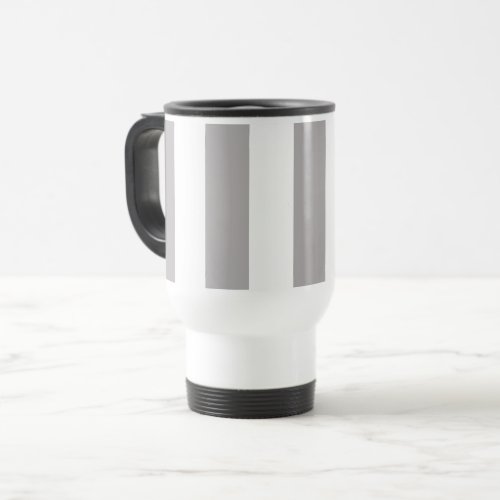 Gray Stripes White Stripes Striped Pattern Travel Mug