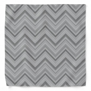 Gray stripes zigzag pattern bandana