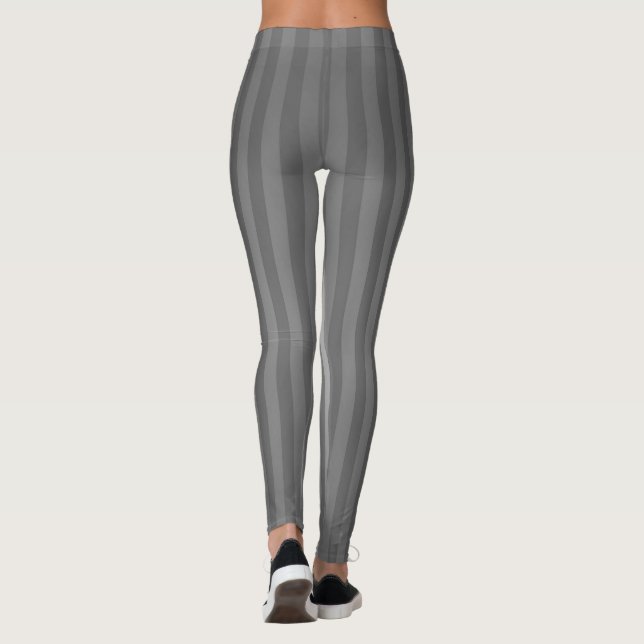 Gray Stripped Leggings (Back)