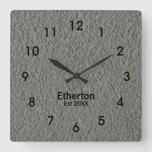 Gray Stucco Pattern Acrylic Wall Clock