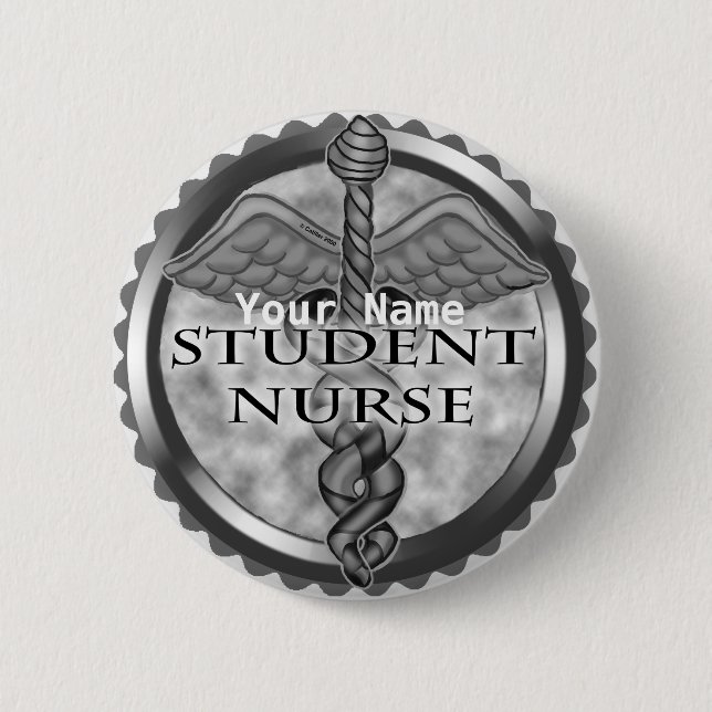 Gray Student Nurse Button (Front)