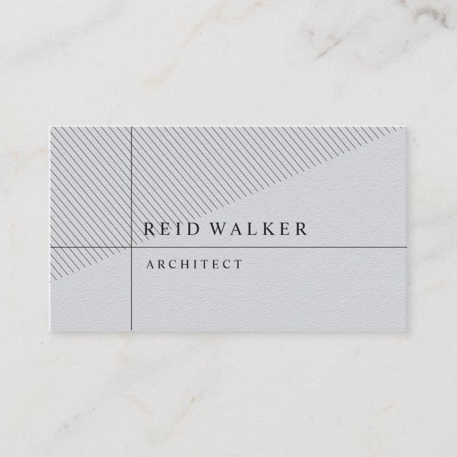 Gray Stylish Business Card (Front)