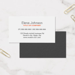 simple personal business card