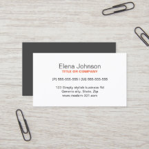 Gray stylish generic simple elegant personal business card