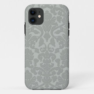 Gray Subtle Embossed Style Damask iPhone 5 Case