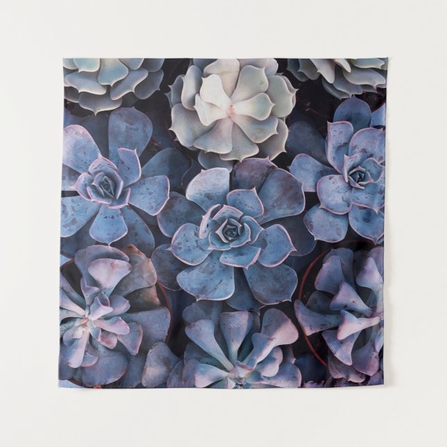 Gray succulents tapestry (Front)
